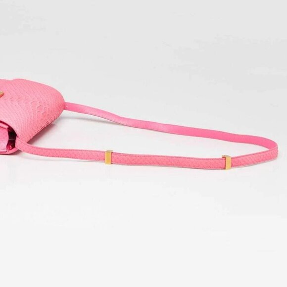 Celine Pink Python Medium Classic Box Flap Bag - Picture 5 of 11